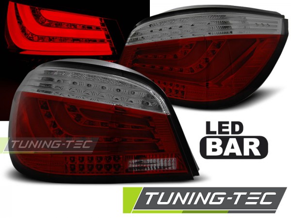 LED Lightbar Rückleuchten für BMW E60 Limo Bj. 03-07 Rot/Smoke