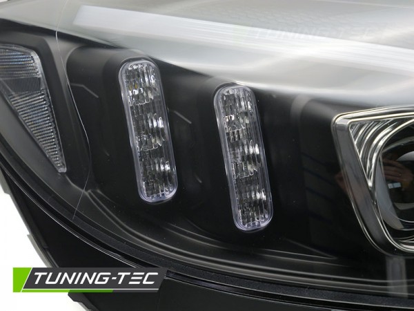 Scheinwerfer DRL LED Tagfahrlicht für Mercedes C-Klasse W205 Bj. 14-18 Schwarz