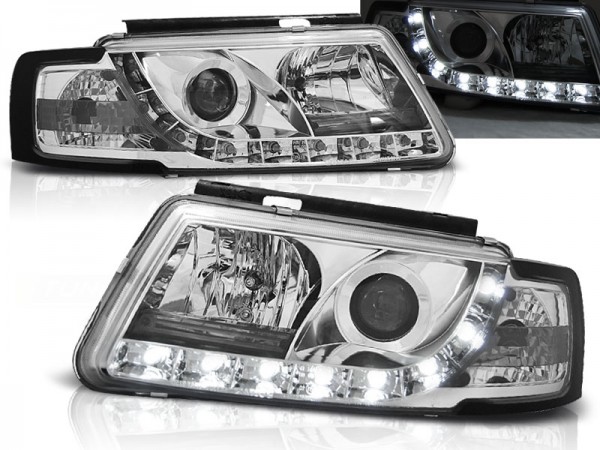 Scheinwerfer DRL LED Tagfahrlicht für VW Passat 3B Bj. 96-00 Chrom