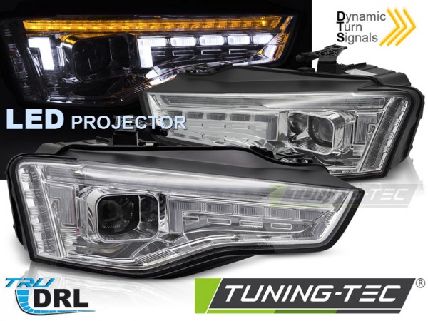 Voll LED Scheinwerfer Tagfahrlicht für Audi A5 8T 8F Facelift Bj. 11-16 Chrom