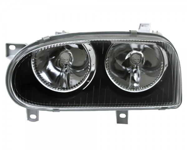 Scheinwerfer Klarglas für VW Golf 3 Bj. 91-97 Schwarz