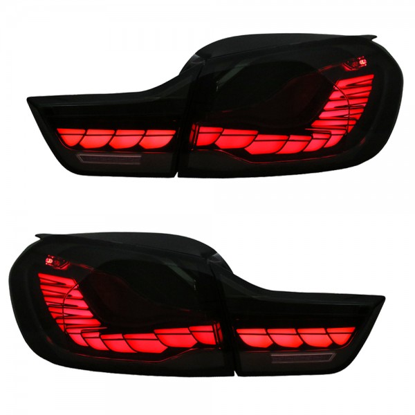 Voll LED Rückleuchten für BMW F32 F33 F82 Bj. 13-21 Smoke in OLED Technik dynamischer Blinker