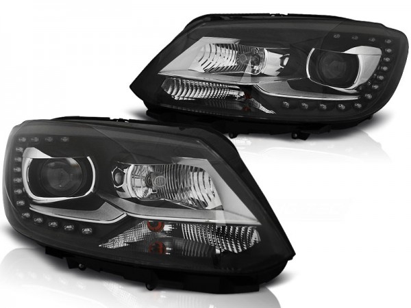 Scheinwerfer DRL LED Tagfahrlicht für VW Touran 1T3 / Caddy 3 Bj. 10-15 Schwarz