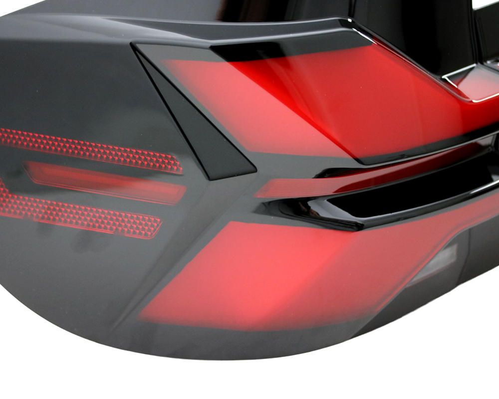Voll LED 3D Lightbar Rückleuchten für BMW X5 E70 Bj. 07-10 Rot/Schwarz