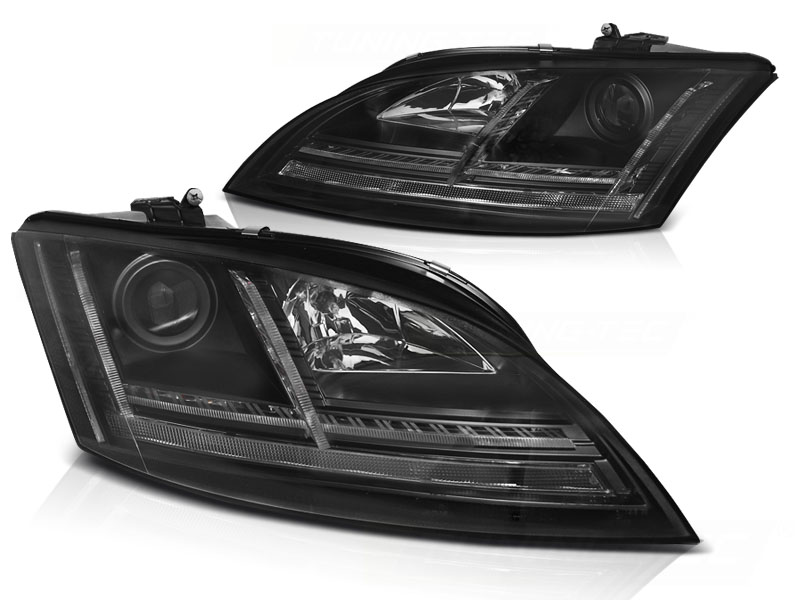 Scheinwerfer DRL LED Tagfahrlicht für Audi TT 8J Bj. 06-10 Schwarz