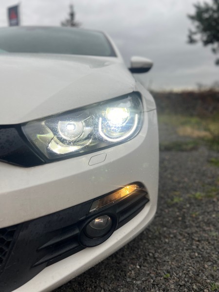 Voll LED Scheinwerfer Tagfahrlicht für VW Scirocco 3 Bj. 08-14 Schwarz Chrom