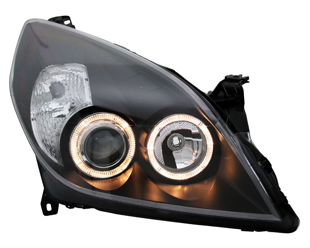 Scheinwerfer Angel Eyes für Opel Vectra C / Signum Facelift Bj. 05-08 Schwarz