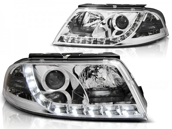Scheinwerfer DRL LED Tagfahrlicht für VW Passat 3BG Bj. 00-05 Chrom