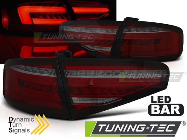 Voll LED Lightbar Rückleuchten für Audi A4 B8 (8K) Bj. 11-15 Rot/Smoke für LED