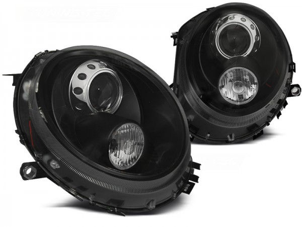Scheinwerfer Klarglas für Mini One Cooper Bj. 06-14 Schwarz