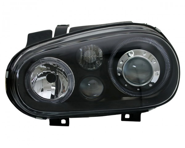 Scheinwerfer Angel Eyes für VW Golf 4 Bj. 97-03 Schwarz