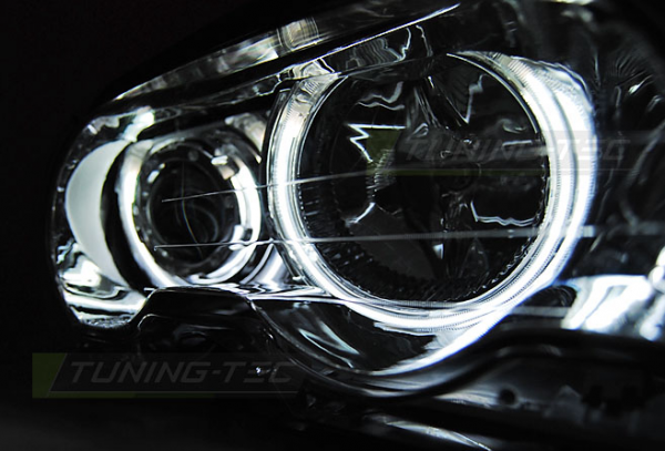 Scheinwerfer CCFL Angel Eyes für BMW 3er E46 Coupe Cabrio Bj. 99-03 Chrom