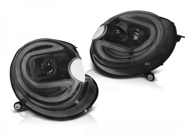 Scheinwerfer LED Tagfahrlicht Optik für Mini One Cooper Bj. 06-14 Schwarz LTI