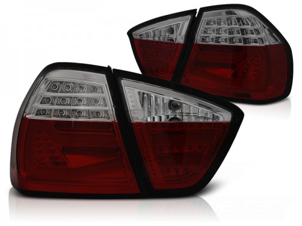 LED Lightbar Rückleuchten für BMW E90 Limo Bj. 05-08 Rot/Smoke