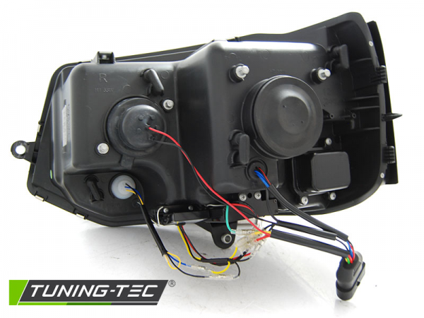 Scheinwerfer DRL LED Tagfahrlicht für VW T5 GP Facelift Bj. 10-15 Schwarz mit dynamischem LED Blinke