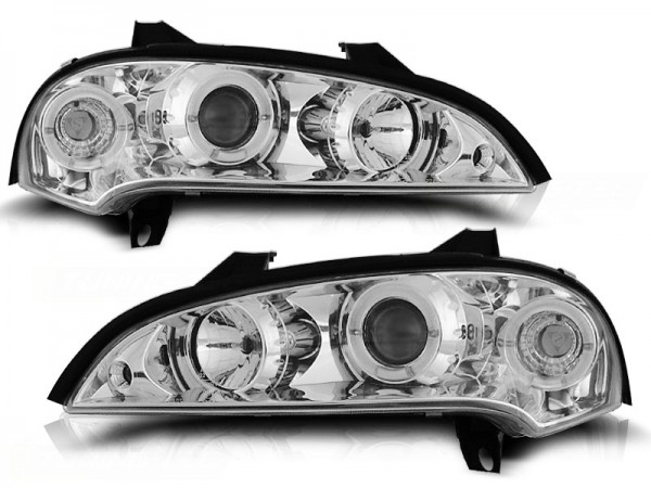 Scheinwerfer Angel Eyes für Opel Tigra A Bj. 94-00 Chrom