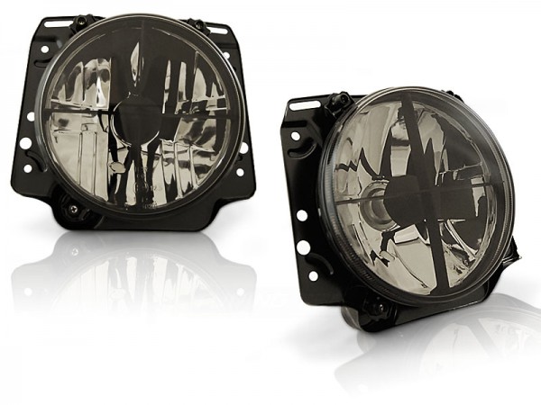 Scheinwerfer Klarglas für VW Golf 2 Bj. 83-92 Smoke mit Fadenkreuz