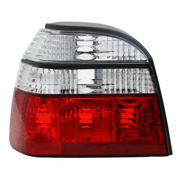 Rückleuchten Klarglas für VW Golf 3 Limo Bj. 91-97 Rot/Weiß