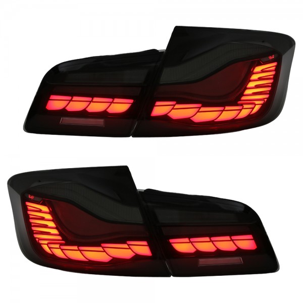 Voll LED Rückleuchten für BMW F10 Limo Bj. 10-16 Smoke in OLED Technik dynamischer Blinker