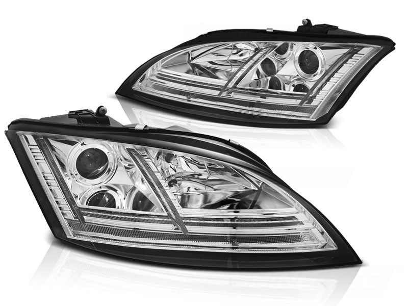Xenon Scheinwerfer DRL LED Tagfahrlicht für Audi TT 8J Bj. 06-10 Chrom