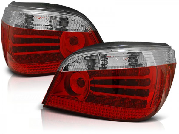 LED Rückleuchten für BMW E60 Limo Bj. 03-07 Rot/Chrom