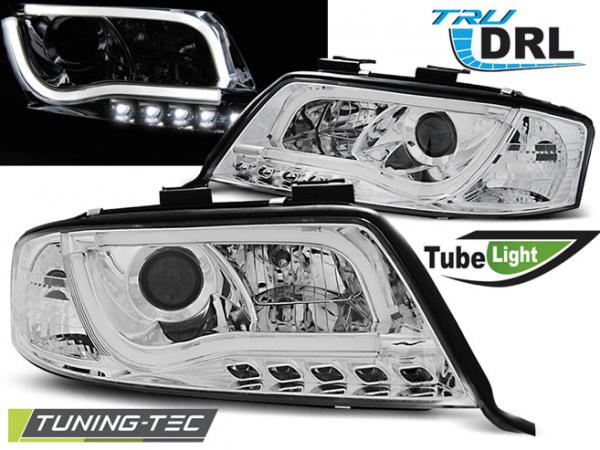 Scheinwerfer DRL LED Tagfahrlicht für Audi A6 C5 4B Bj. 97-01 Chrom LTI