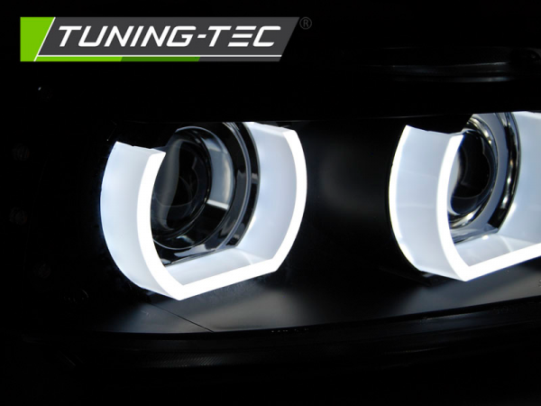 Xenon Scheinwerfer 3D Angel Eyes für BMW 3er E90 E91 LCI Bj. 09-12 Schwarz AFS