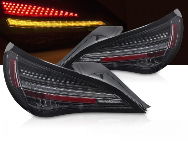 Voll LED Rückleuchten für Mercedes CLA C117 Bj. 13-16 Schwarz OE Halo