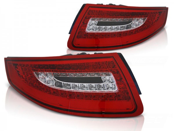 LED Rückleuchten für Porsche 911 997 Bj. 04-08 Rot/Chrom