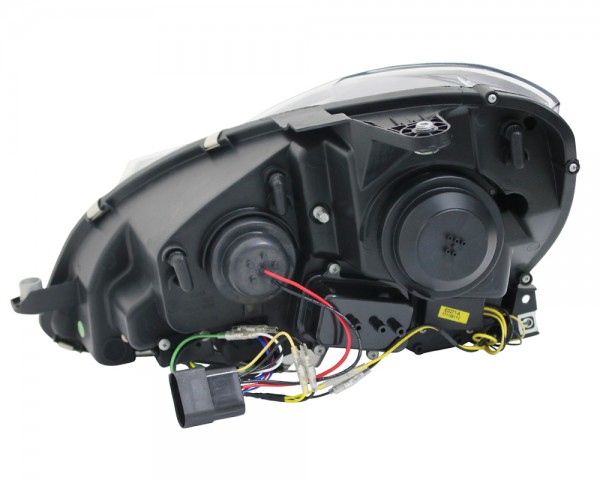 Scheinwerfer LED Tagfahrlicht Optik für Mercedes C-Klasse W204 Bj. 11-15 Schwarz