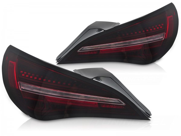 Voll LED Rückleuchten für Mercedes CLA C117 Bj. 13-16 Rot Chrom OE Halo