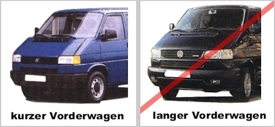 Scheinwerfer für VW T4 Bus Bj. 90-03 Schwarz mit Blinker kurzer Vorderwagen
