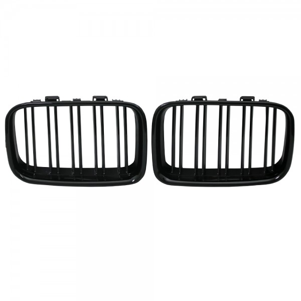 Nieren Kühlergrill Frontgrill für BMW E36 Bj. 91-96 Schwarz Klavierlack Doppelsteg