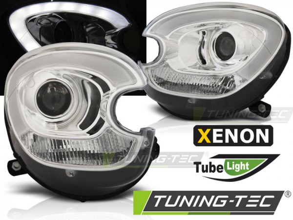 Xenon Scheinwerfer LED Tagfahrlicht Optik für Mini Countryman R60 Paceman R61 Bj. 10-14 Chrom LTI