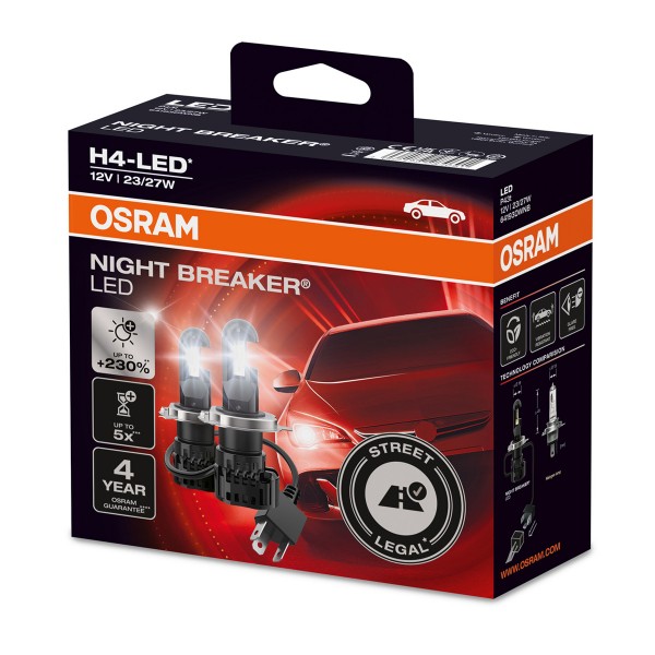 OSRAM Night Breaker H4 LED +230% Nachrüstlampen für Mercedes Citan W415 2012-