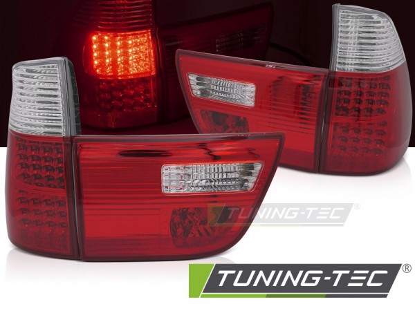 LED Rückleuchten für BMW X5 E53 Bj. 99-03 Rot/Chrom
