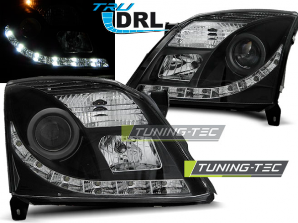 Scheinwerfer DRL LED Tagfahrlicht für Opel Vectra C / Signum Bj. 02-05 Schwarz