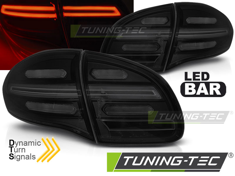 Voll LED Lightbar Rückleuchten für Porsche Cayenne 958 92A Bj. 10-14 Smoke