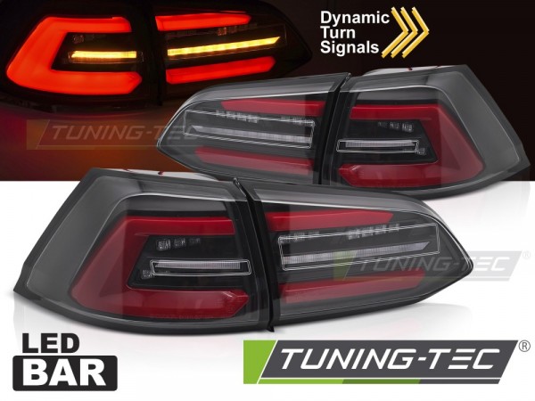 Voll LED Lightbar Rückleuchten für VW Golf 7 (VII) Variant Bj. 13-17 Schwarz rote Lightbar