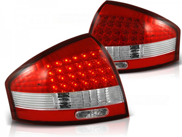 LED Rückleuchten für Audi A6 C5 4B Limo Bj. 97-04 Rot/Chrom