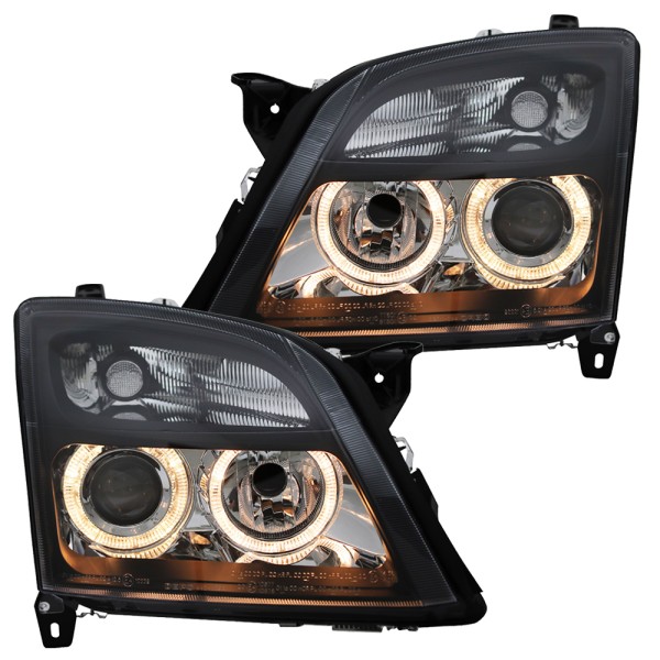 Scheinwerfer Angel Eyes für Opel Vectra C / Signum Bj. 02-05 Schwarz
