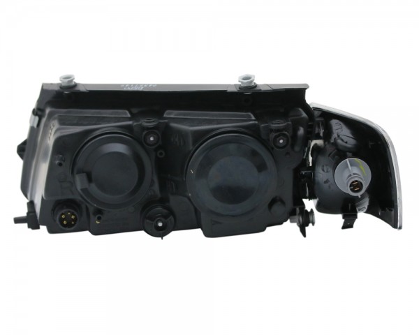 Scheinwerfer Klarglas für VW Passat 3B Bj. 96-00 Schwarz mit NSW