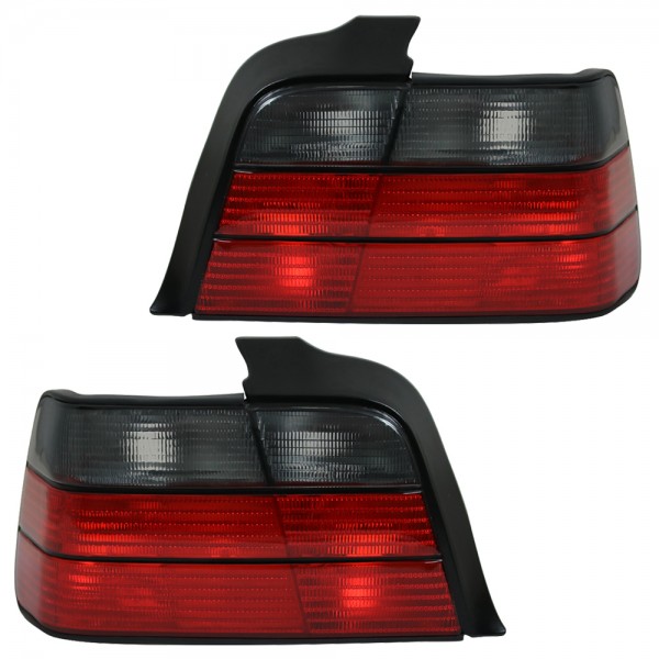 Rückleuchten Klarglas für BMW E36 Limo Bj. 90-98 Rot/Schwarz