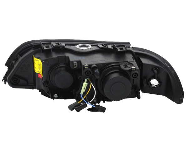 Scheinwerfer Angel Eyes für BMW 5er E39 Bj. 95-00 Schwarz weiße LED Ringe