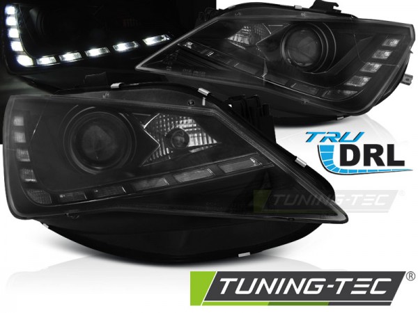 Scheinwerfer DRL LED Tagfahrlicht für Seat Ibiza 6J Facelift Bj. 12-15 Schwarz