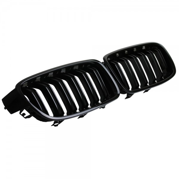 Nieren Kühlergrill für 3er BMW F30 F31 2011- Schwarz Klavierlack Doppelsteg