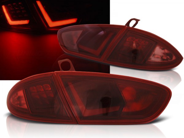 LED Lightbar Rückleuchten für Seat Leon 1P1 Facelift Bj. 09-12 Rot