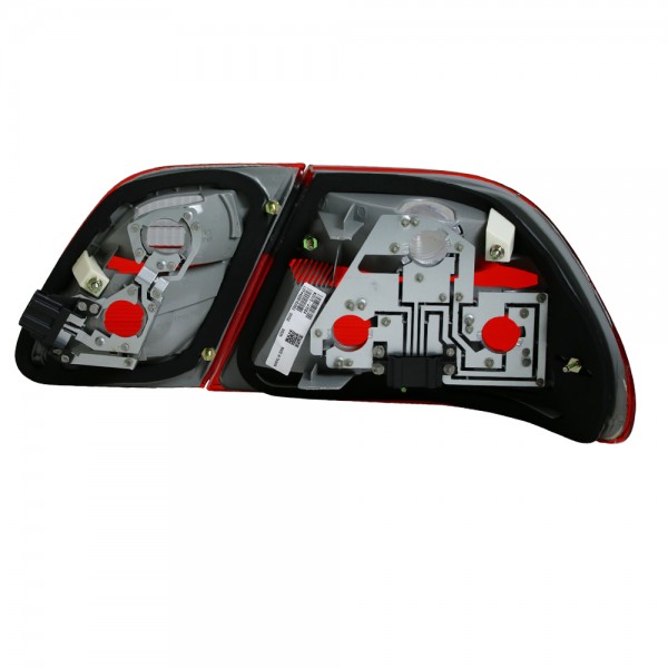 Rückleuchten Klarglas für Mercedes E-Klasse W210 Limo Bj. 95-02 Rot/Smoke