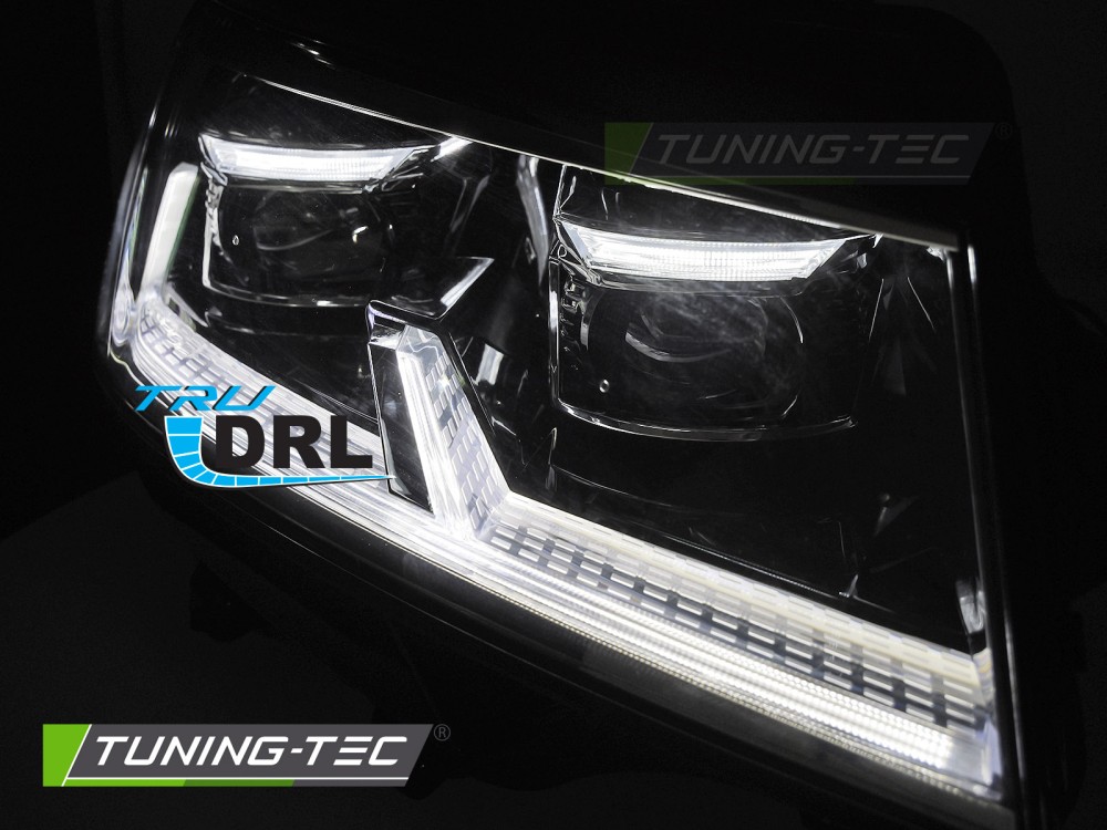 Voll LED Scheinwerfer Tagfahrlicht für VW T6.1 Bj. 19-24 Schwarz mit LED Blinker