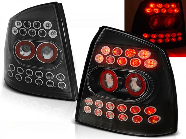 LED Rückleuchten für Opel Astra G Limo Bj. 98-04 Schwarz